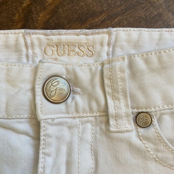 Guess White Denim Miniskirt - Size 26 - Picture 4 of 7